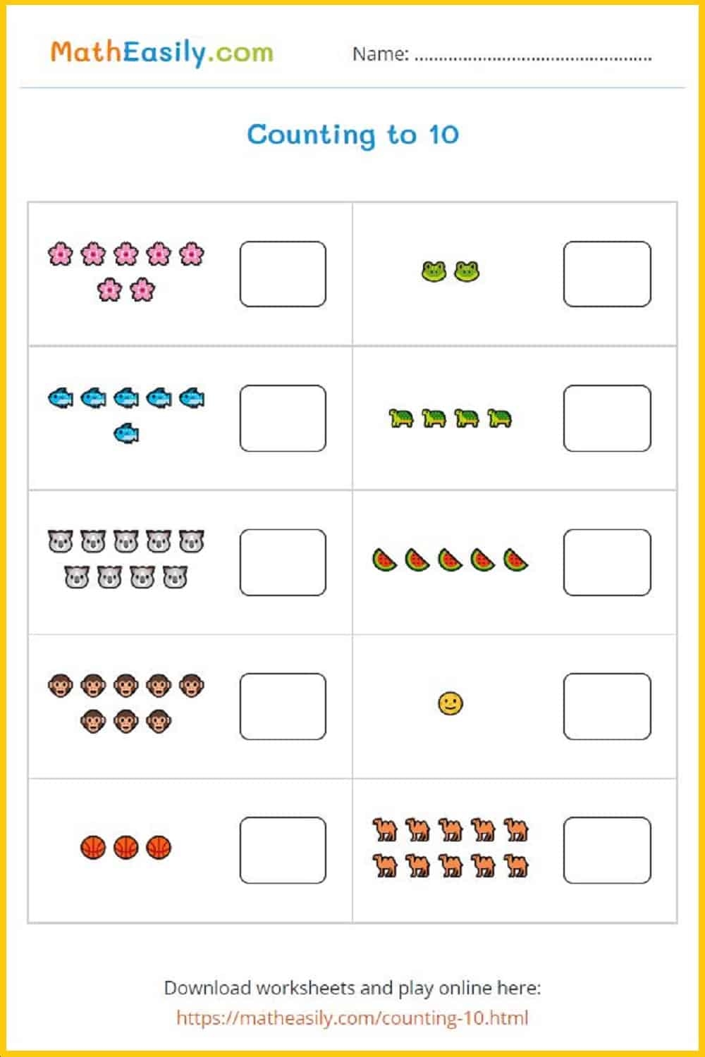 Math Worksheets For Preschool Free Printable