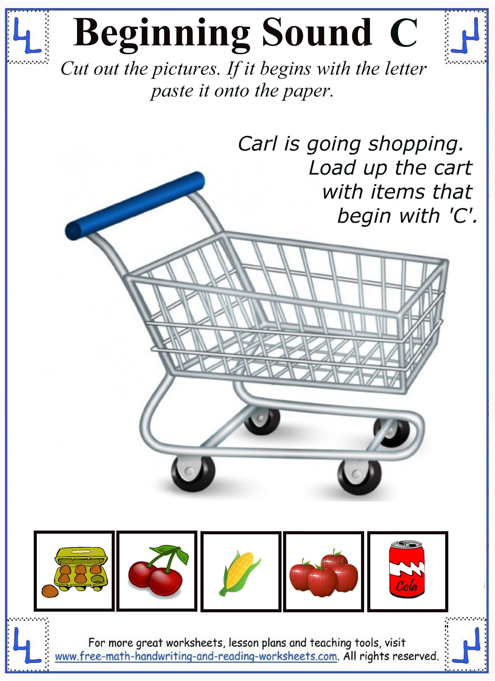 Free Printable Worksheets For Letter C