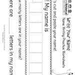 Printable Name Writing Practice Worksheet Page 1