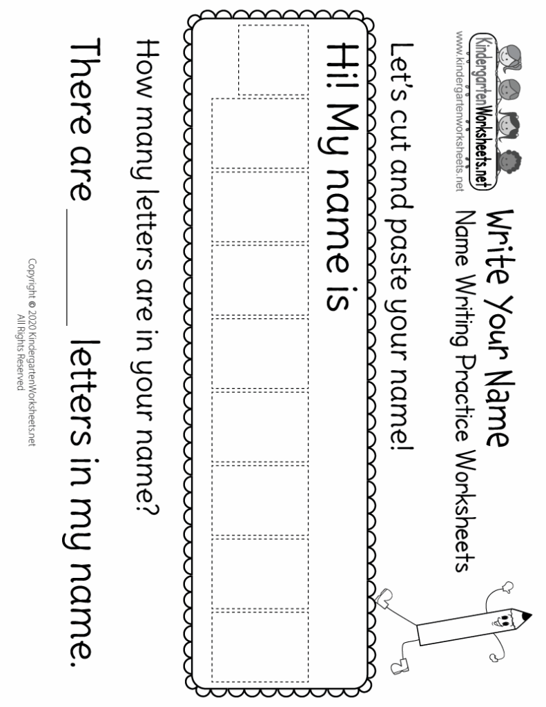 Free Printable Kindergarten Name Worksheets - Printable Worksheets