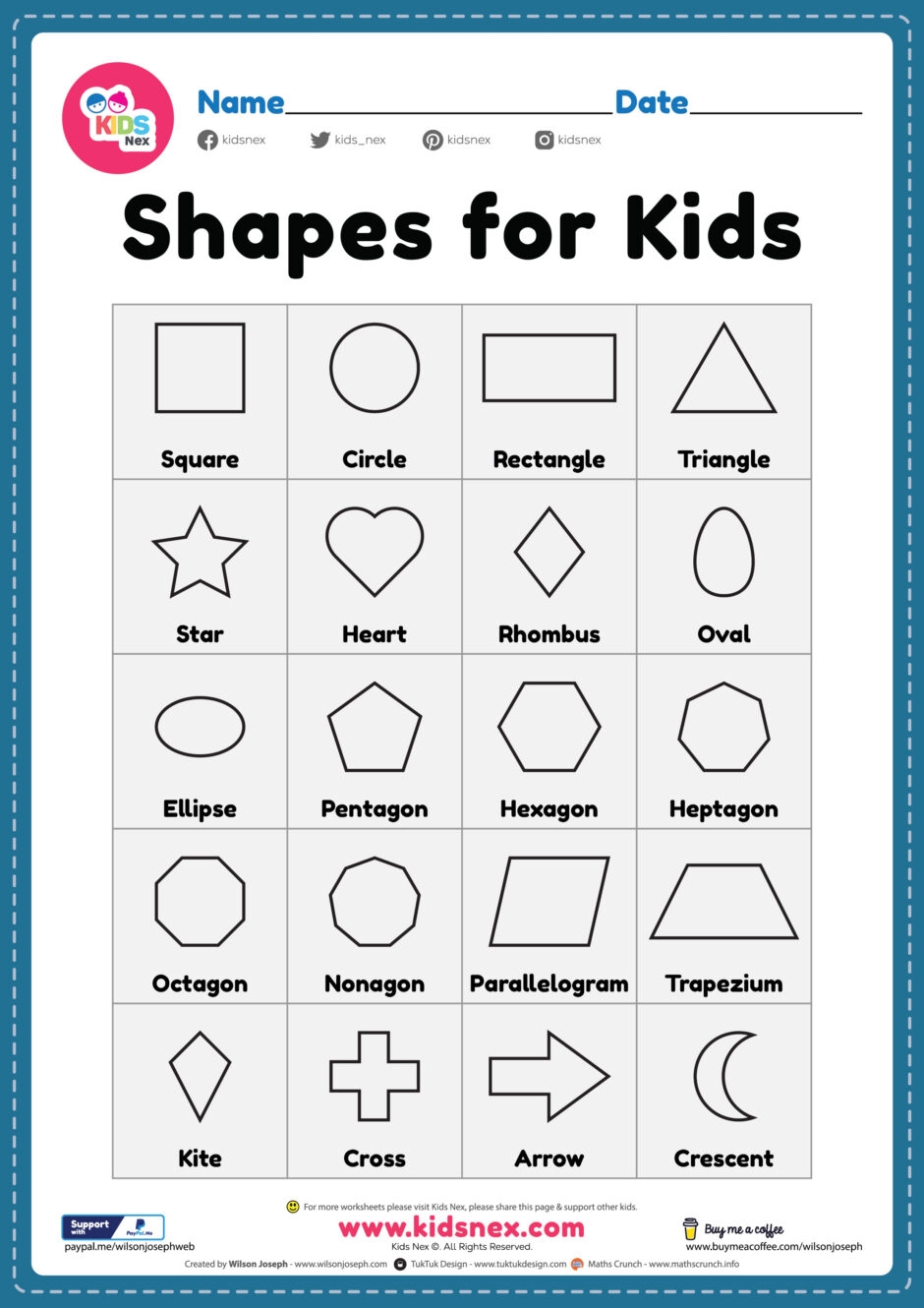 Free Preschool Worksheets Printables Shapes