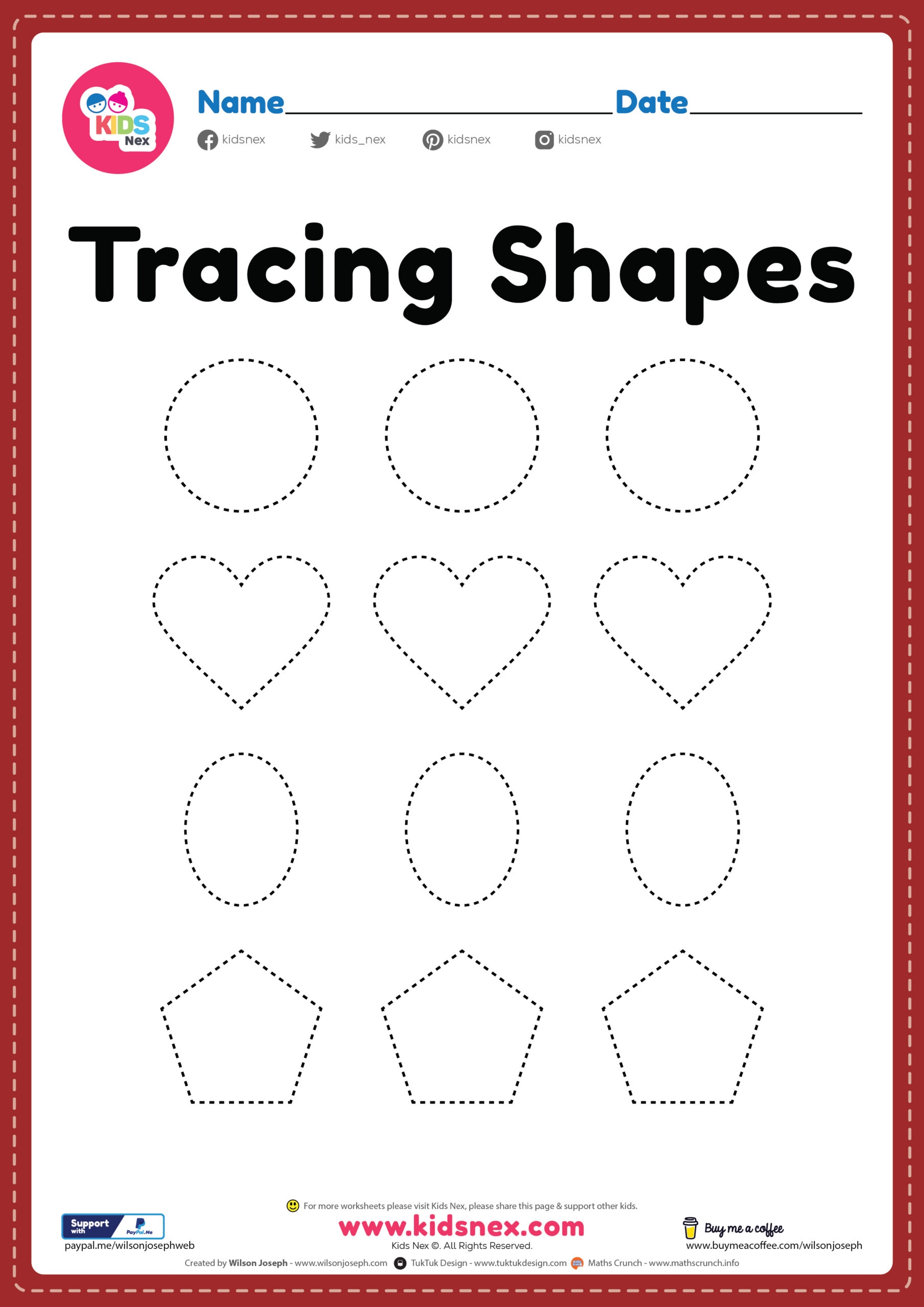 Free Printable Shape Worksheets For Kindergarten