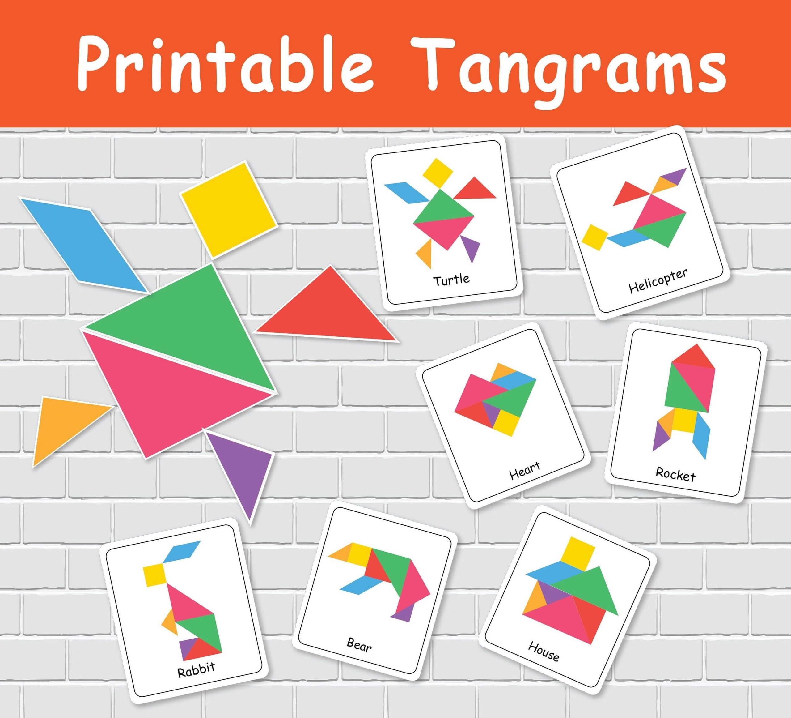 Free Printable Tangram Puzzles Worksheets
