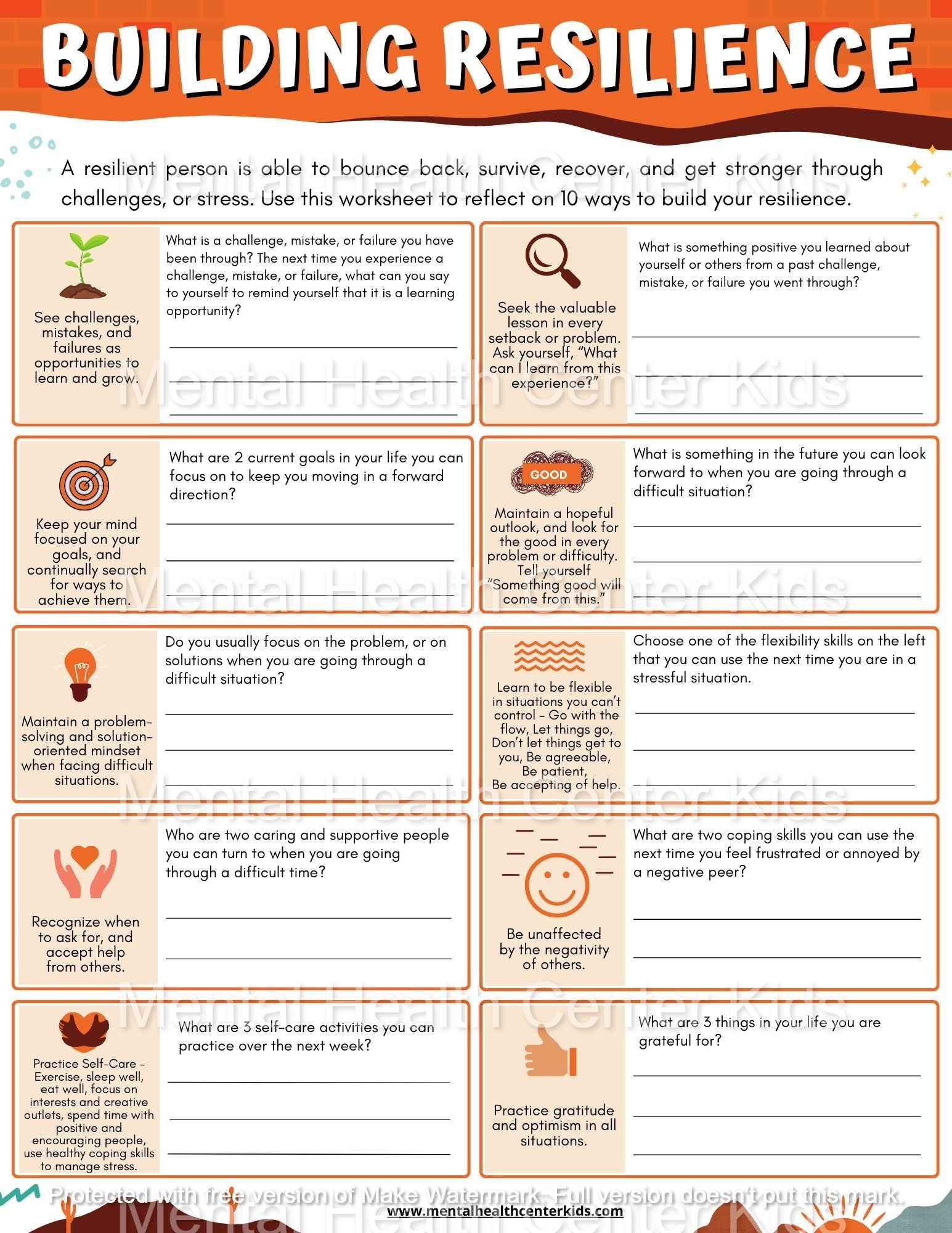 Pupil Resilience Toolkit Resilience Game Worksheet Worksheets Library