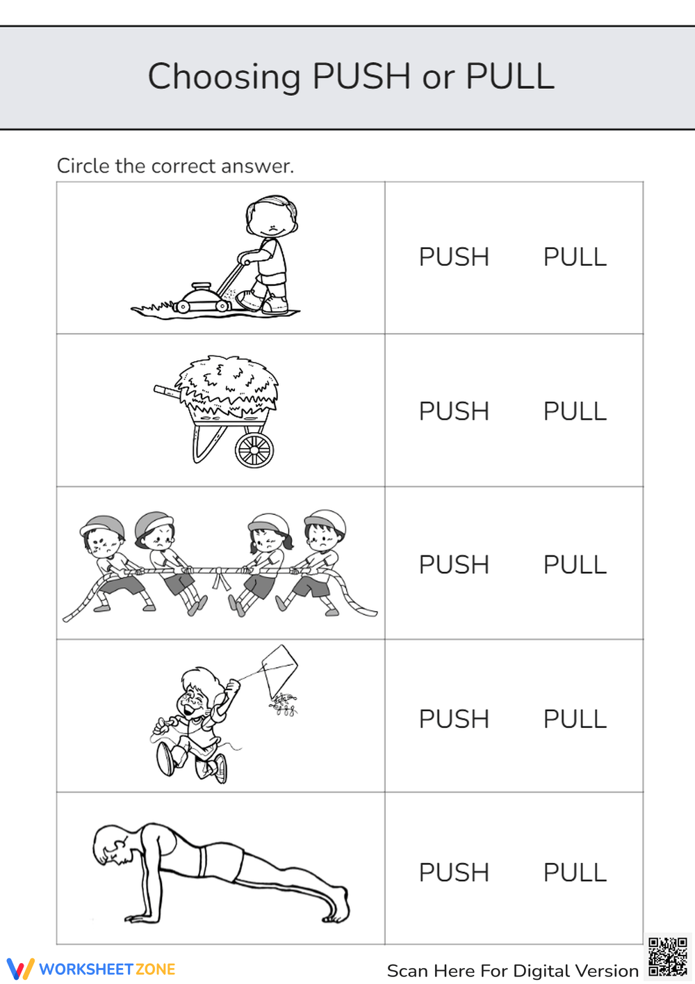 Push And Pulls Worksheets 2025