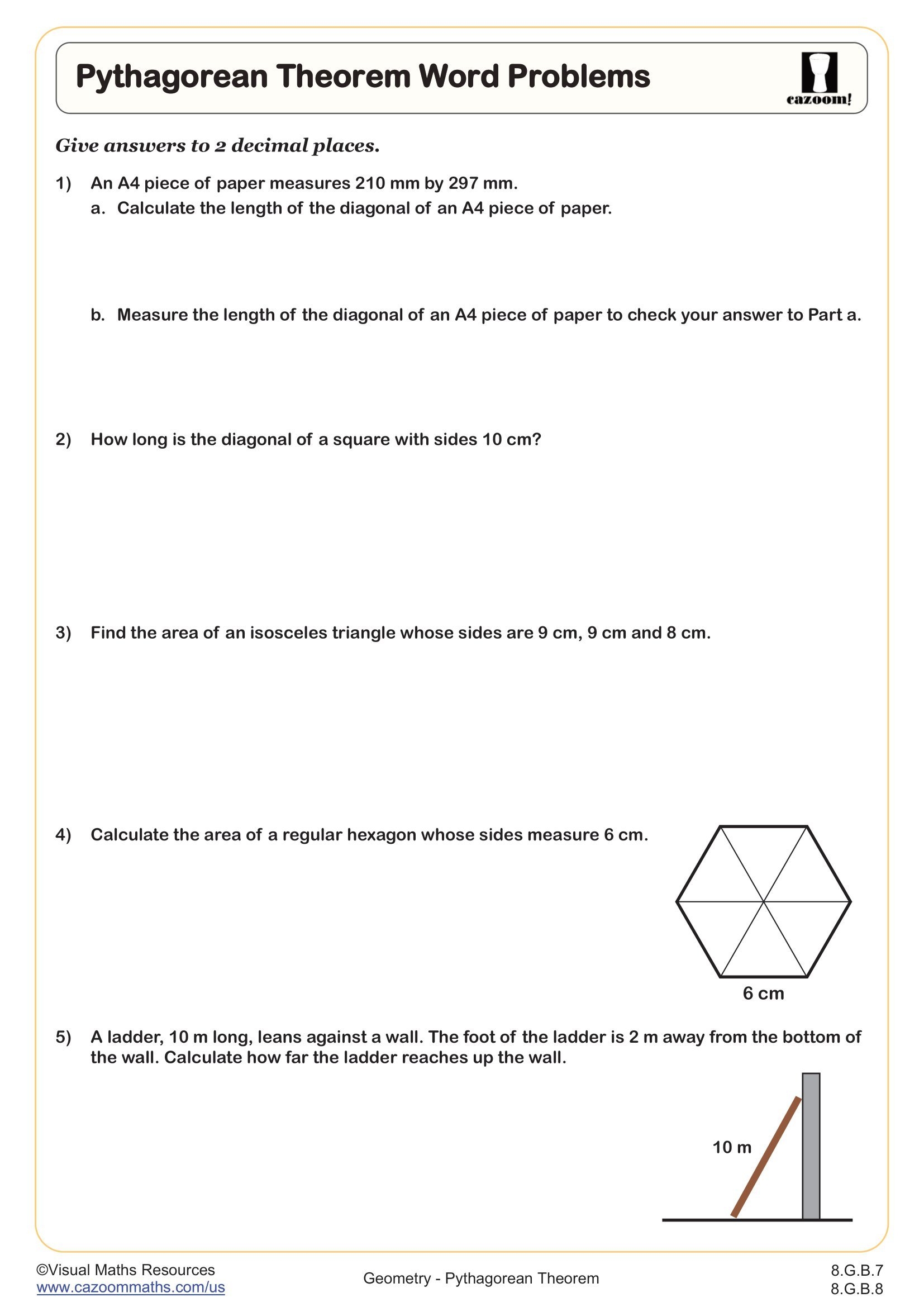Pythagorean Theorem Worksheet Free Printable
