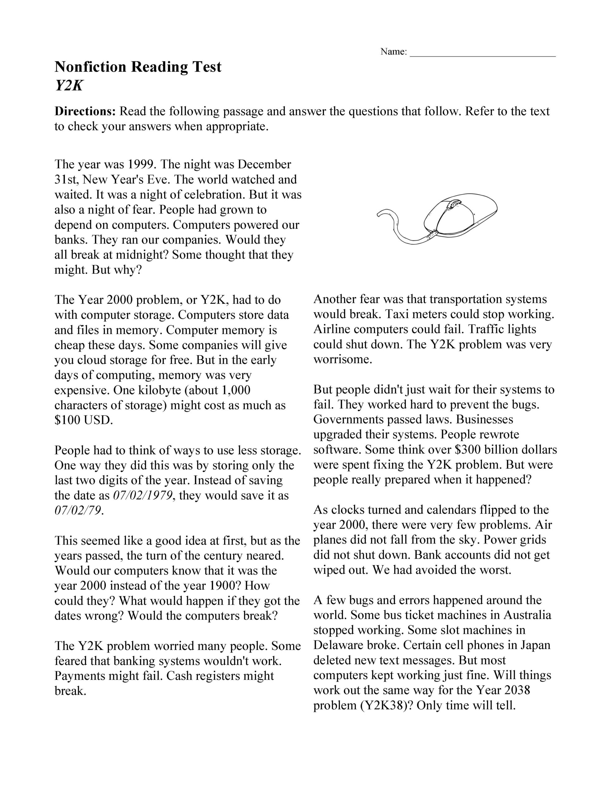 Free Printable Breaking Down Text Worksheets