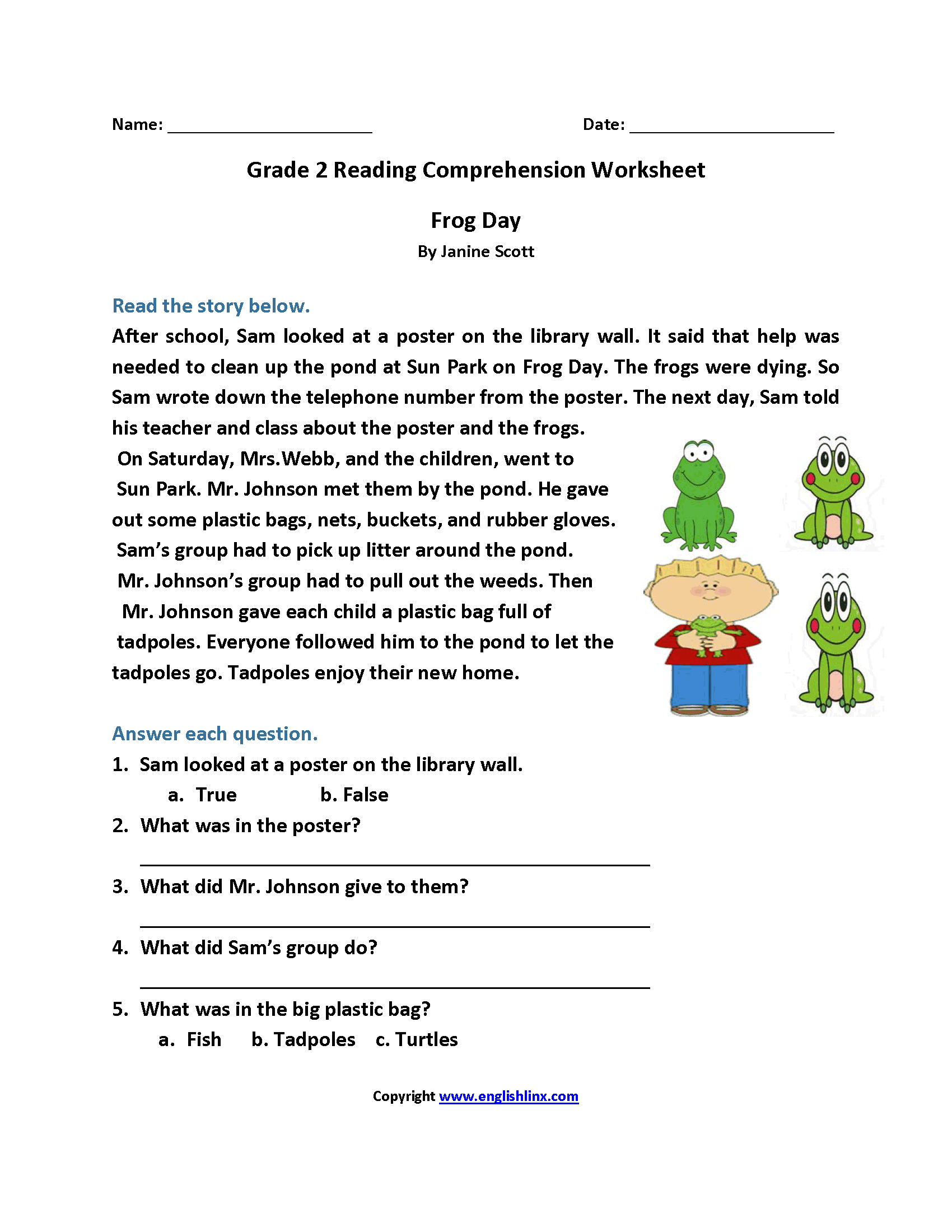 Reading Worksheets Second Grade Reading Worksheets Worksheets 