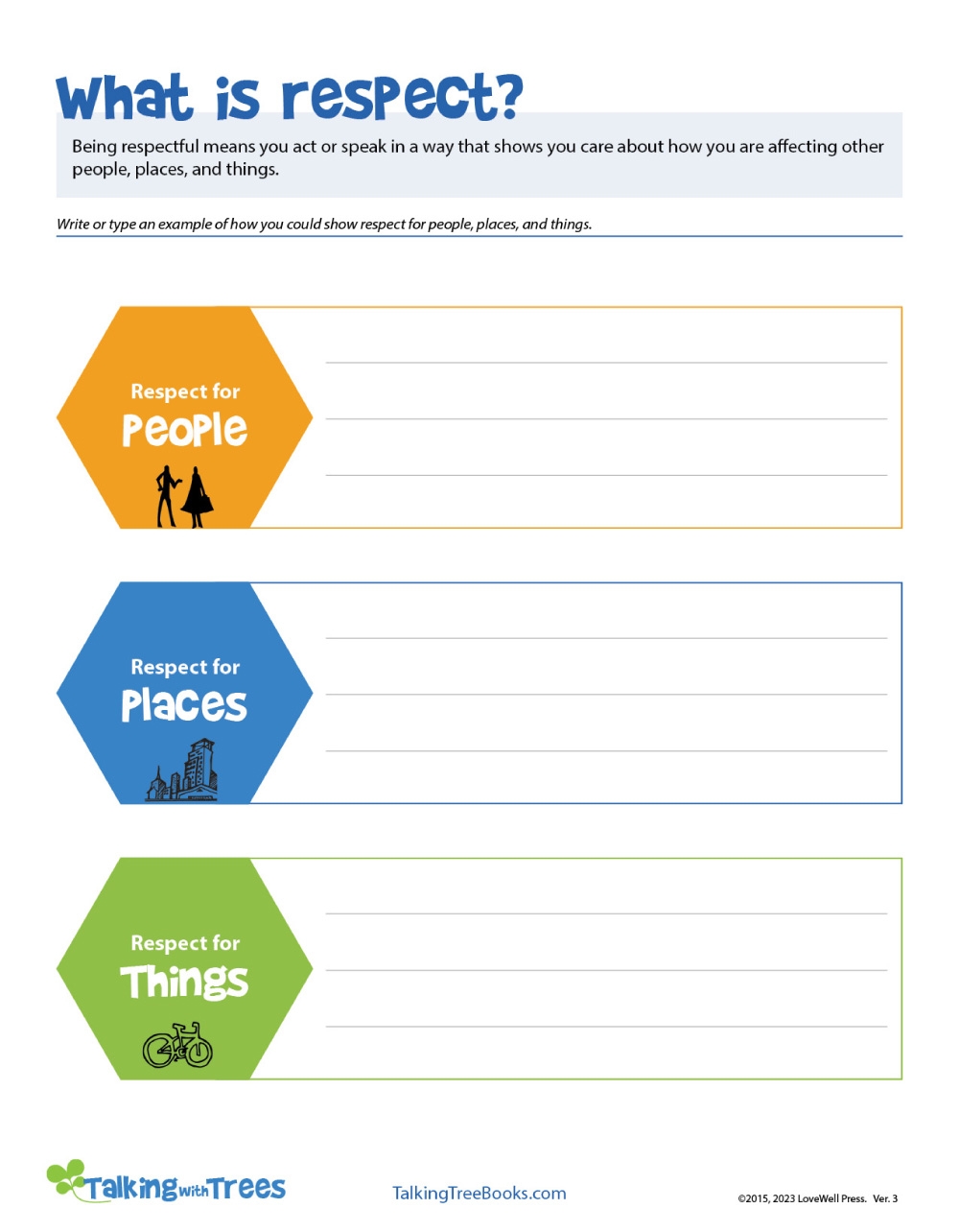 Respect Worksheets And Teaching Resources