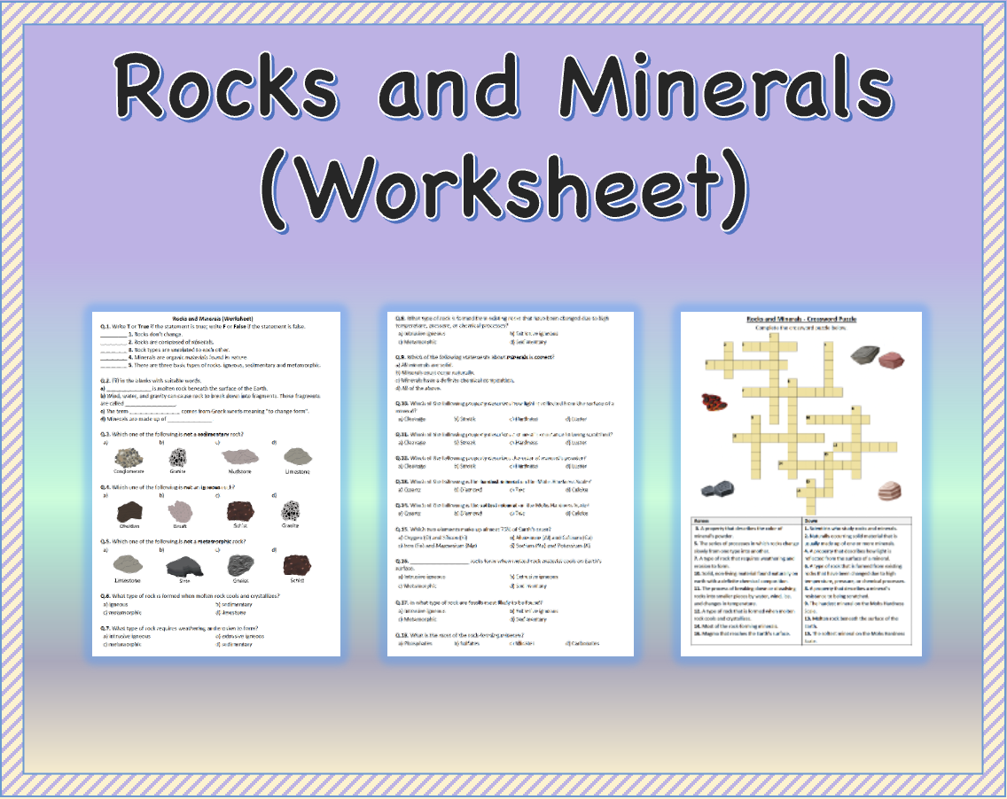 Rocks And Minerals Worksheet Printable And Digital Distance Learning Made By Teachers Rocks And Minerals Worksheet Printable And Digital Distance Learning Made By Teachers