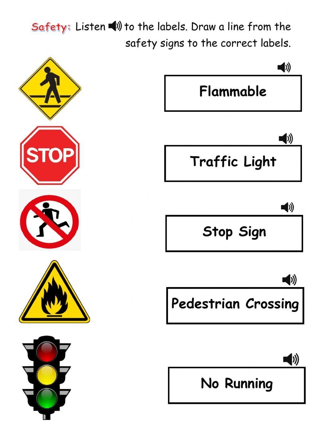 Safety Signs And Symbols Worksheets Sampler Safety Signs And 