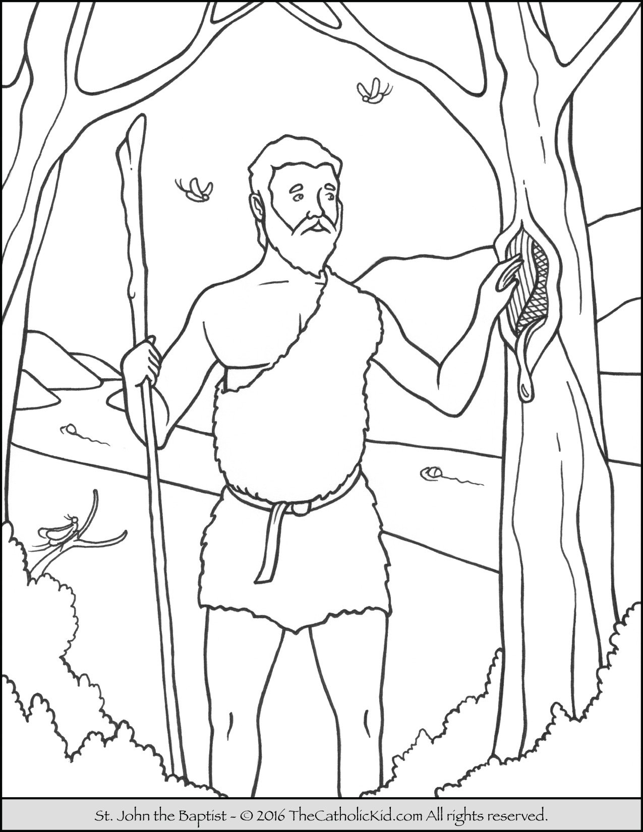 Saint John The Baptist Coloring Pages The Catholic Kid