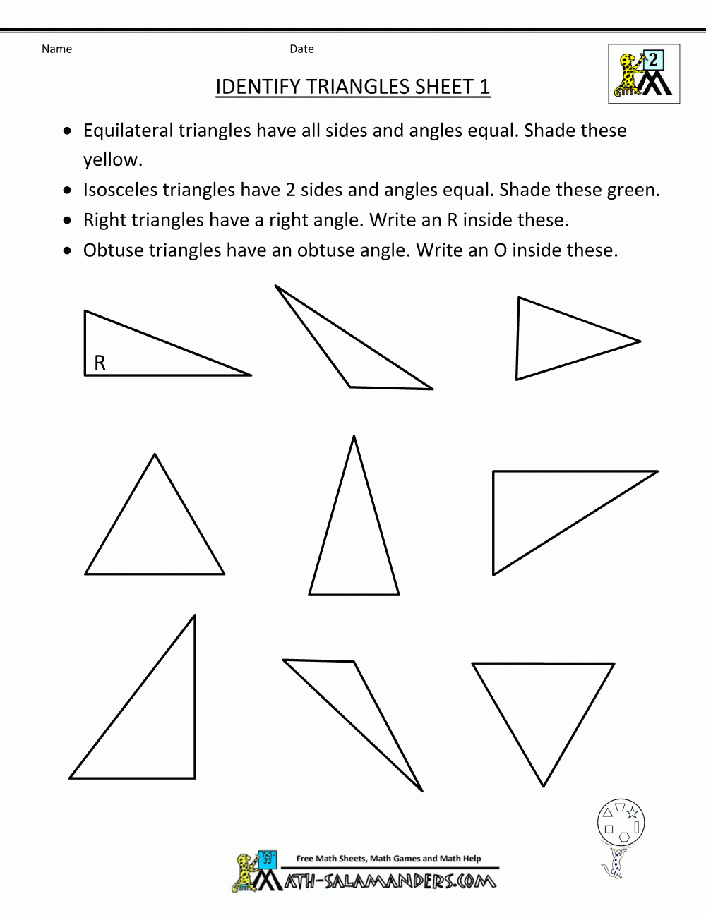 Free Printable Transformation Math Worksheets