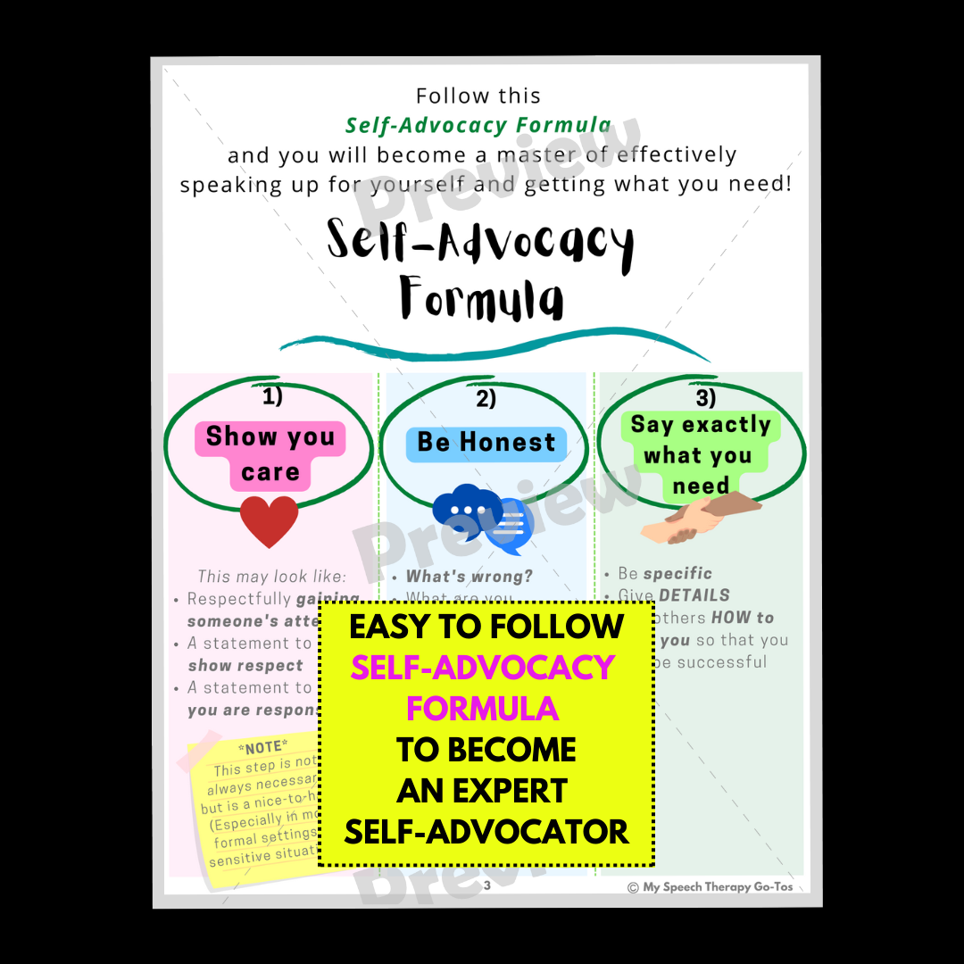 Free Printable Self-Advocacy Skills Worksheets