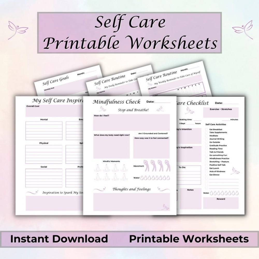 Self Care Printable Sheets Transformational Healing By Dawna Self Care Printable Sheets Transformational Healing By Dawna