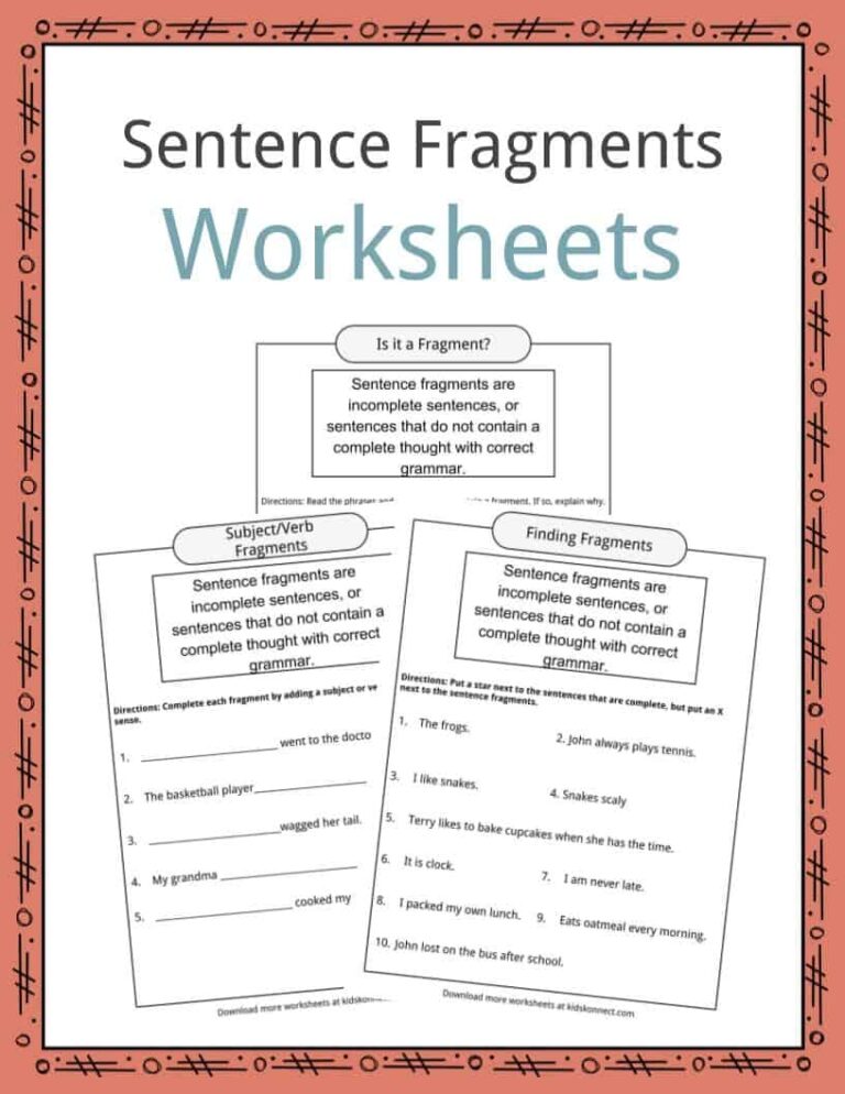 Sentence Fragment Facts U0026 Worksheets Examples U0026 Definition