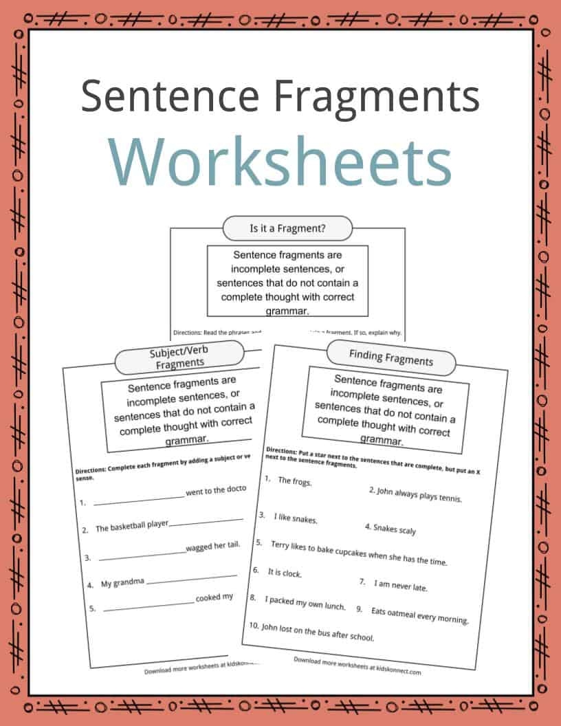 Sentence Fragment Facts U0026 Worksheets Examples U0026 Definition