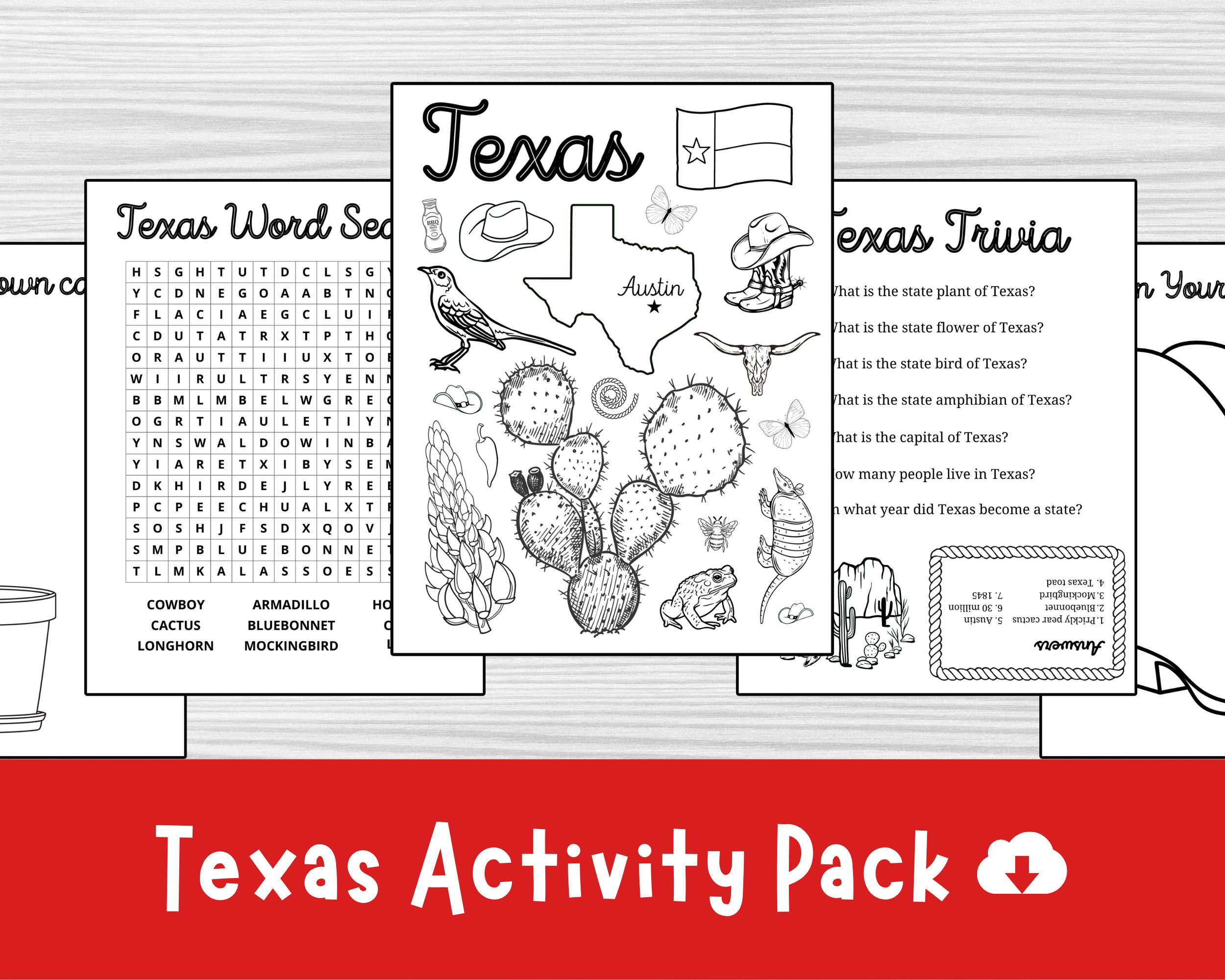 Set Of 5 Texas Activity Pages Texas State Symbols Texas Activity Pages Texas Printable US State Unit 4th Grade Worksheet Etsy Set Of 5 Texas Activity Pages Texas State Symbols Texas Activity Pages Texas Printable US State Unit 4th Grade Worksheet Etsy