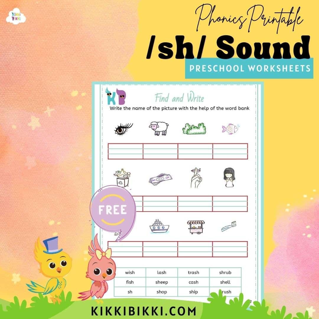 Free Phonic Worksheets Printables Sh Sound