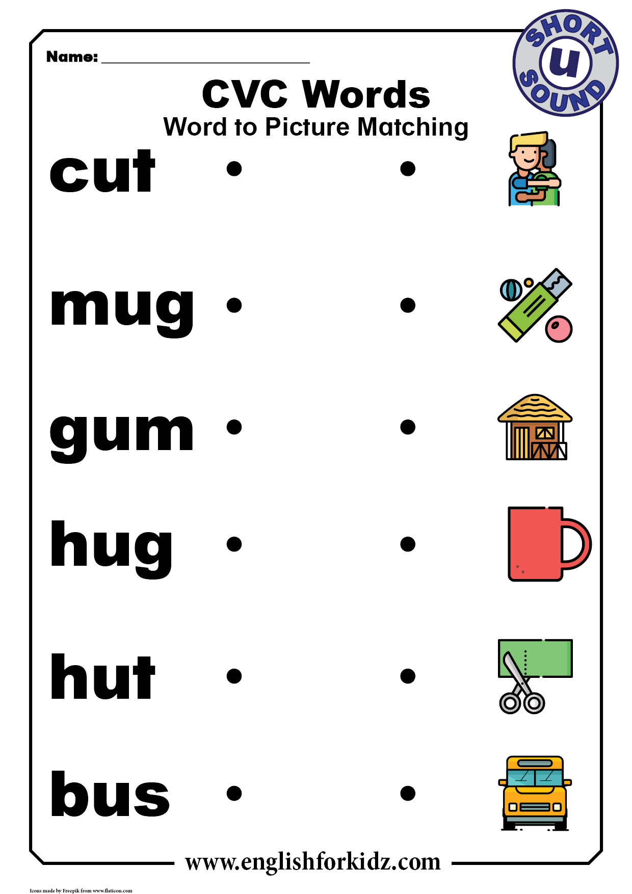 Short U Sound Words Worksheet Twinkl Kindergarten Phonics Worksheets Library