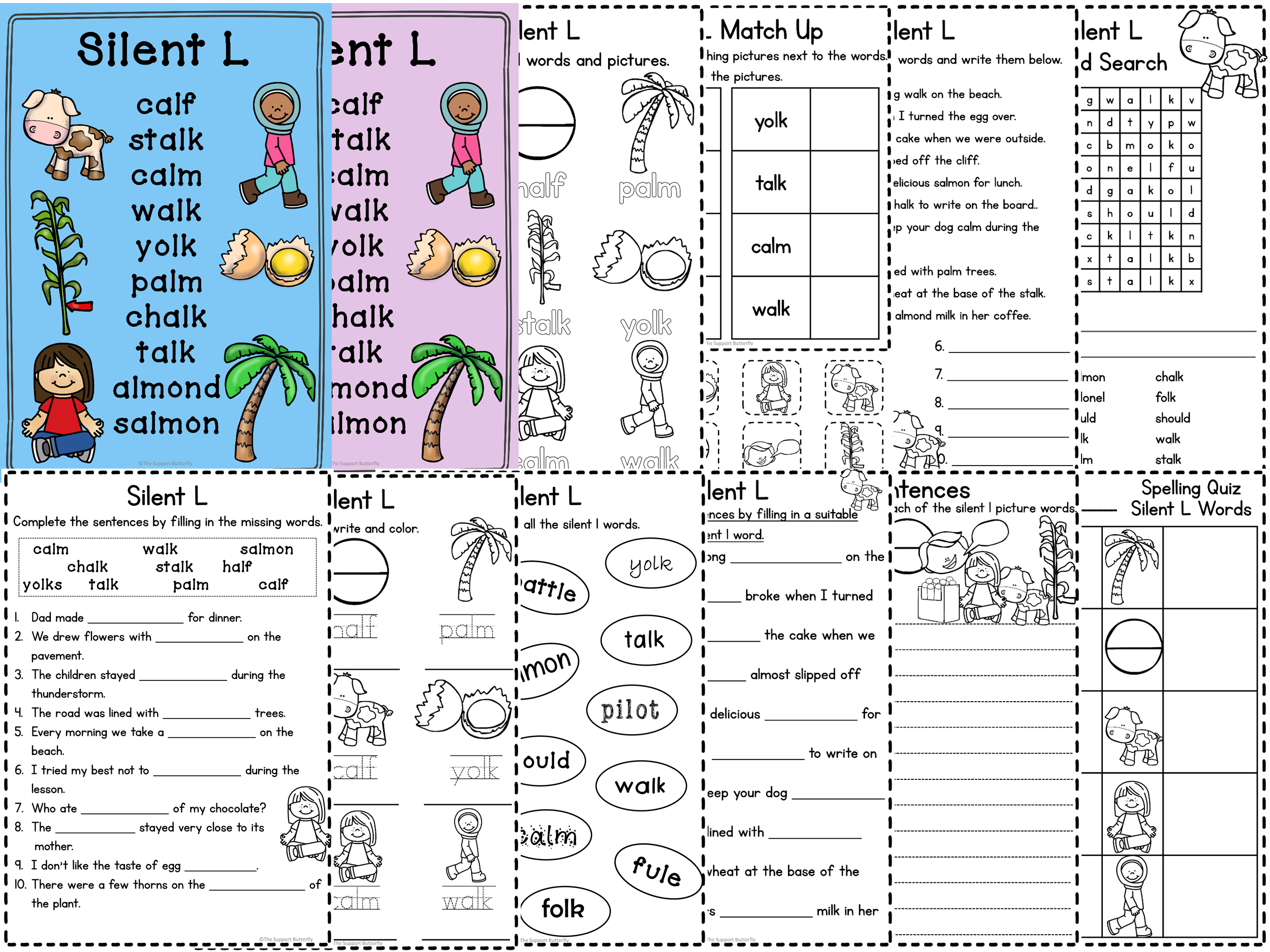 Silent Letter L Worksheets And Activities Teaching Resources Silent Letter L Worksheets And Activities Teaching Resources