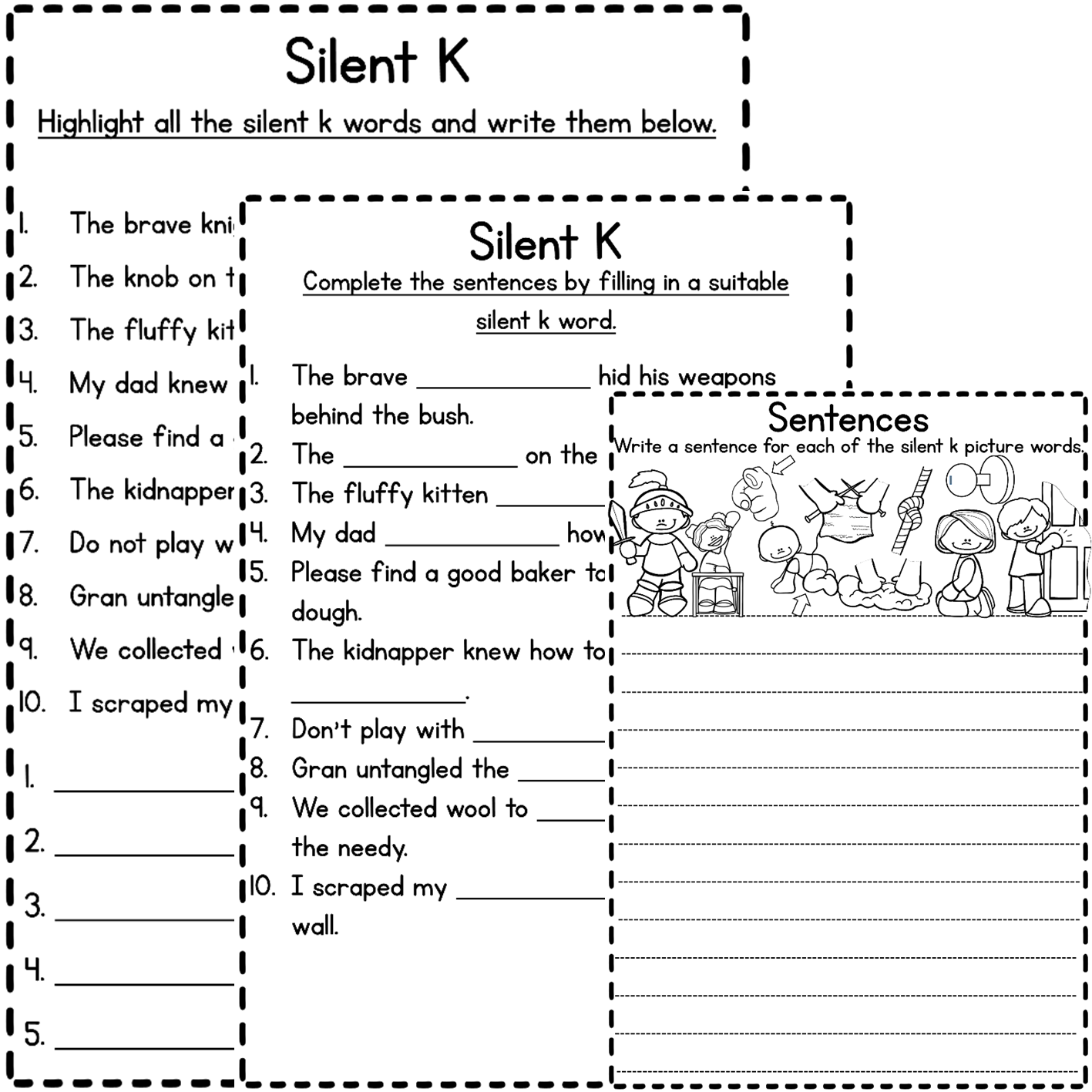 Silent Letter Worksheet Bundle Made By Teachers Silent Letter Worksheet Bundle Made By Teachers