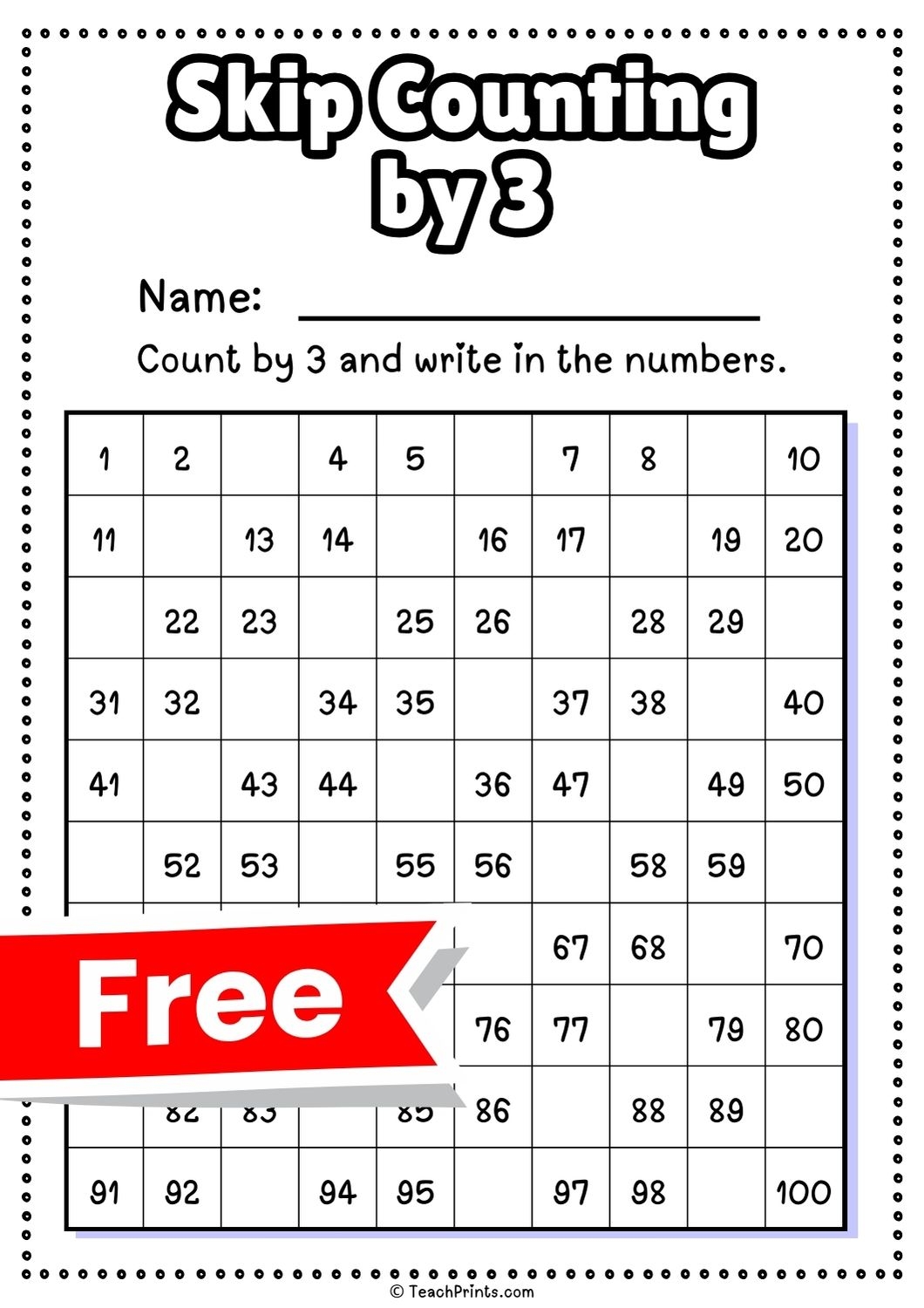 Free Printable Worksheet For Grade 3