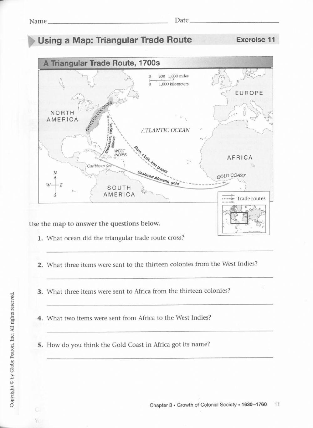 SOLUTION Triangular Trade And Middle Passage Worksheet Back