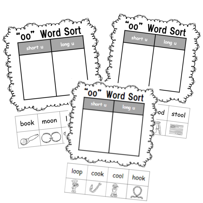 Sorting Phonics Long And Short Oo Sound Worksheets