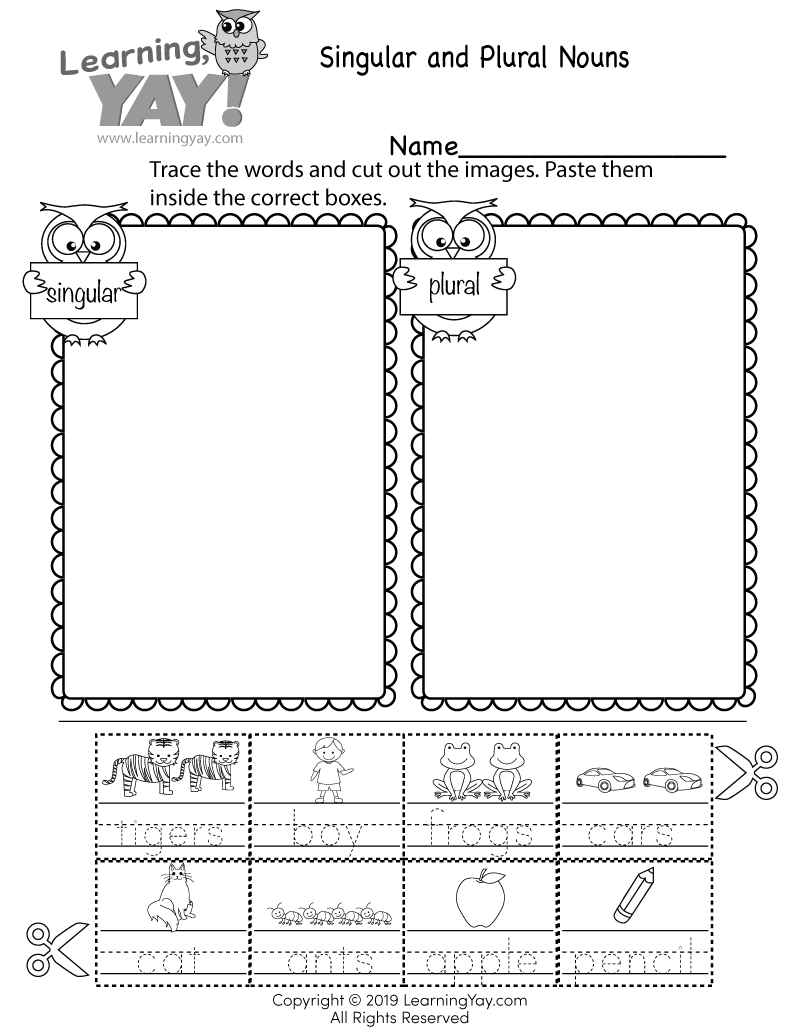 Free Printable Worksheets On Noun Plurals Free Printable Worksheets On Noun Plurals