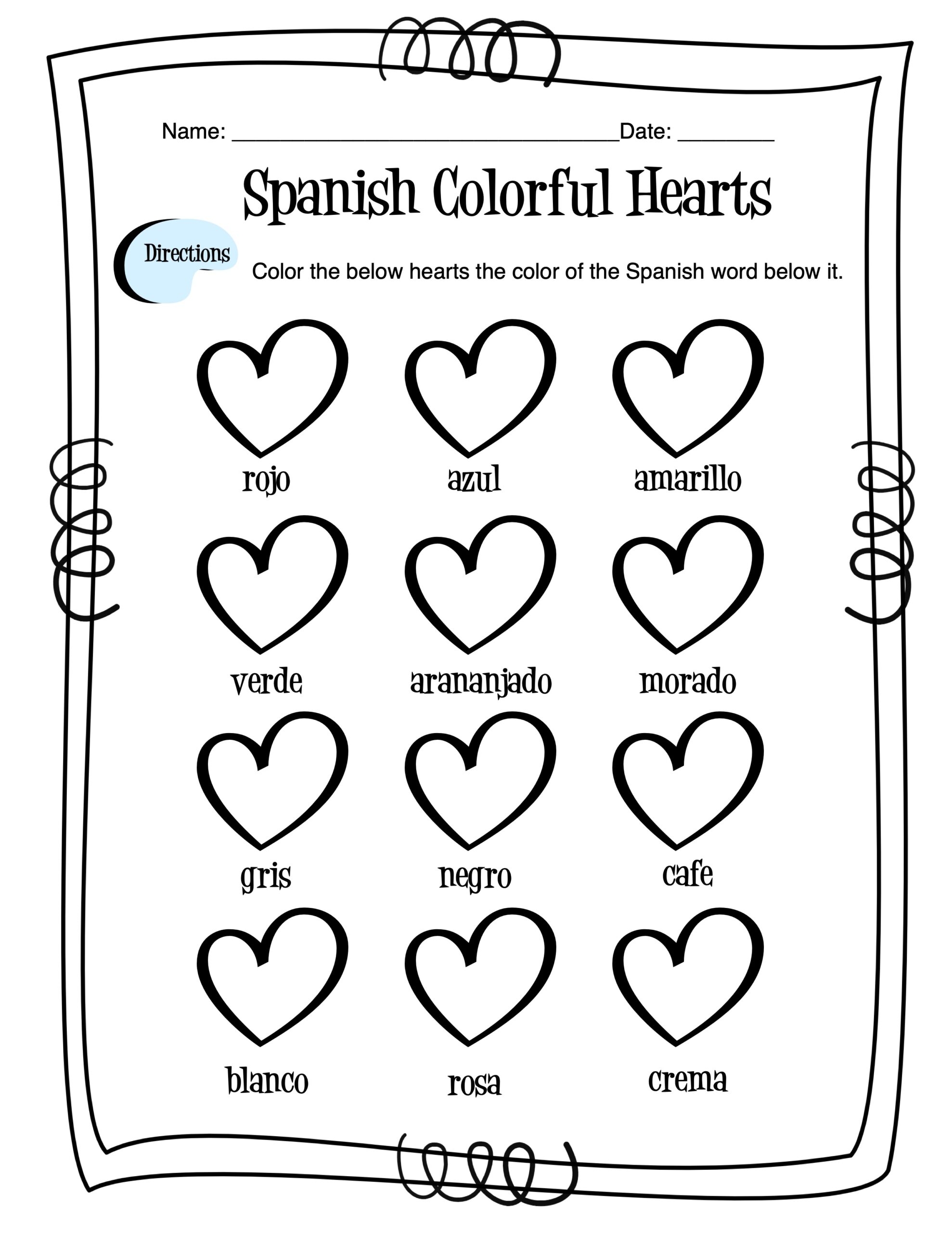 Spanish Colors Worksheet Made By Teachers Spanish Colors Worksheet Made By Teachers