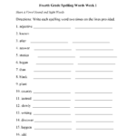 Spelling Worksheets Fourth Grade Spelling Worksheets