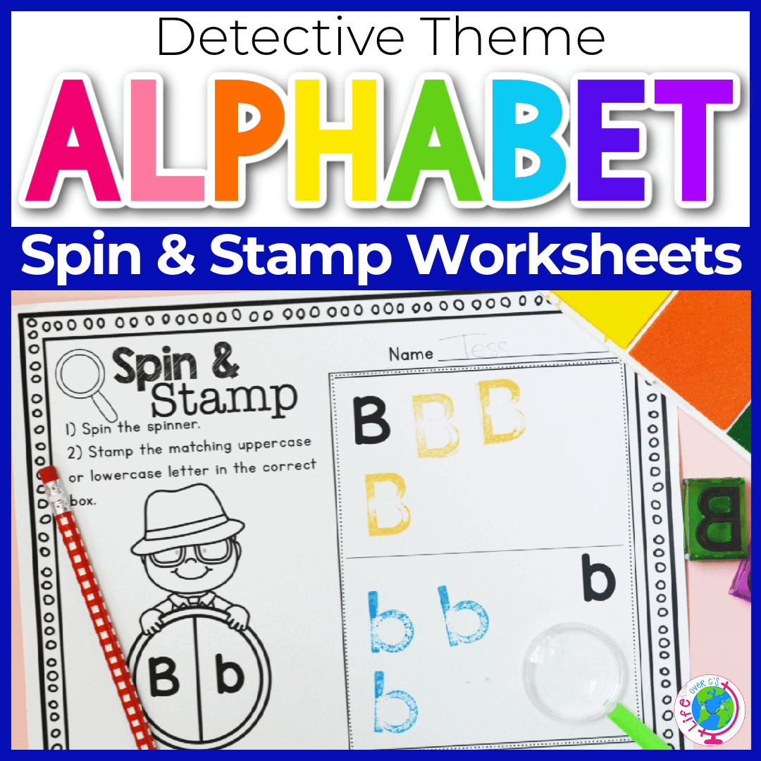 Spin U0026 Stamp Detective Alphabet Game Free Printable