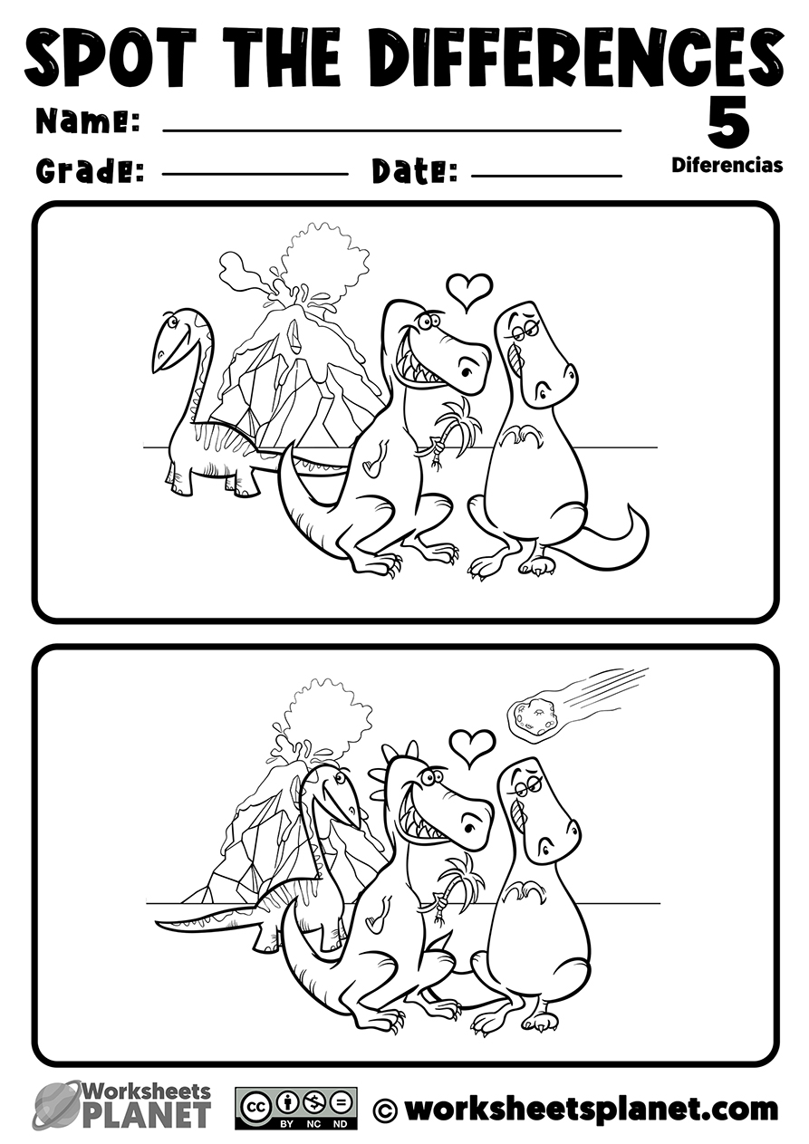 Spot The Difference Pictures For Kids Find The Differences Worksheets