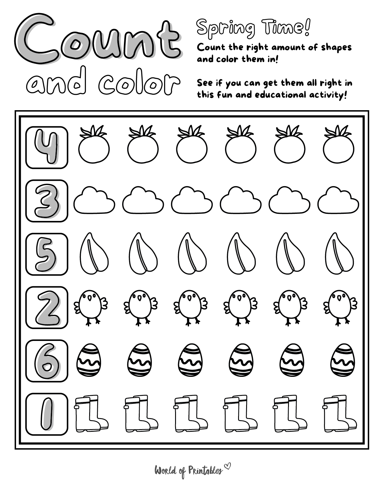Spring Printables Templates U0026 Worksheets World Of Printables