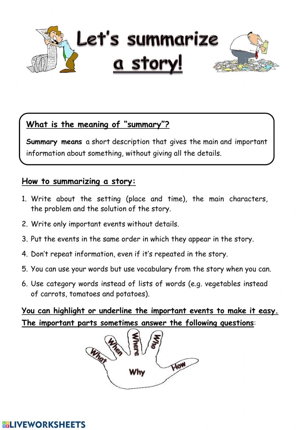 Summary Worksheet Summary Writing Summarizing Worksheet Social Worksheets Library