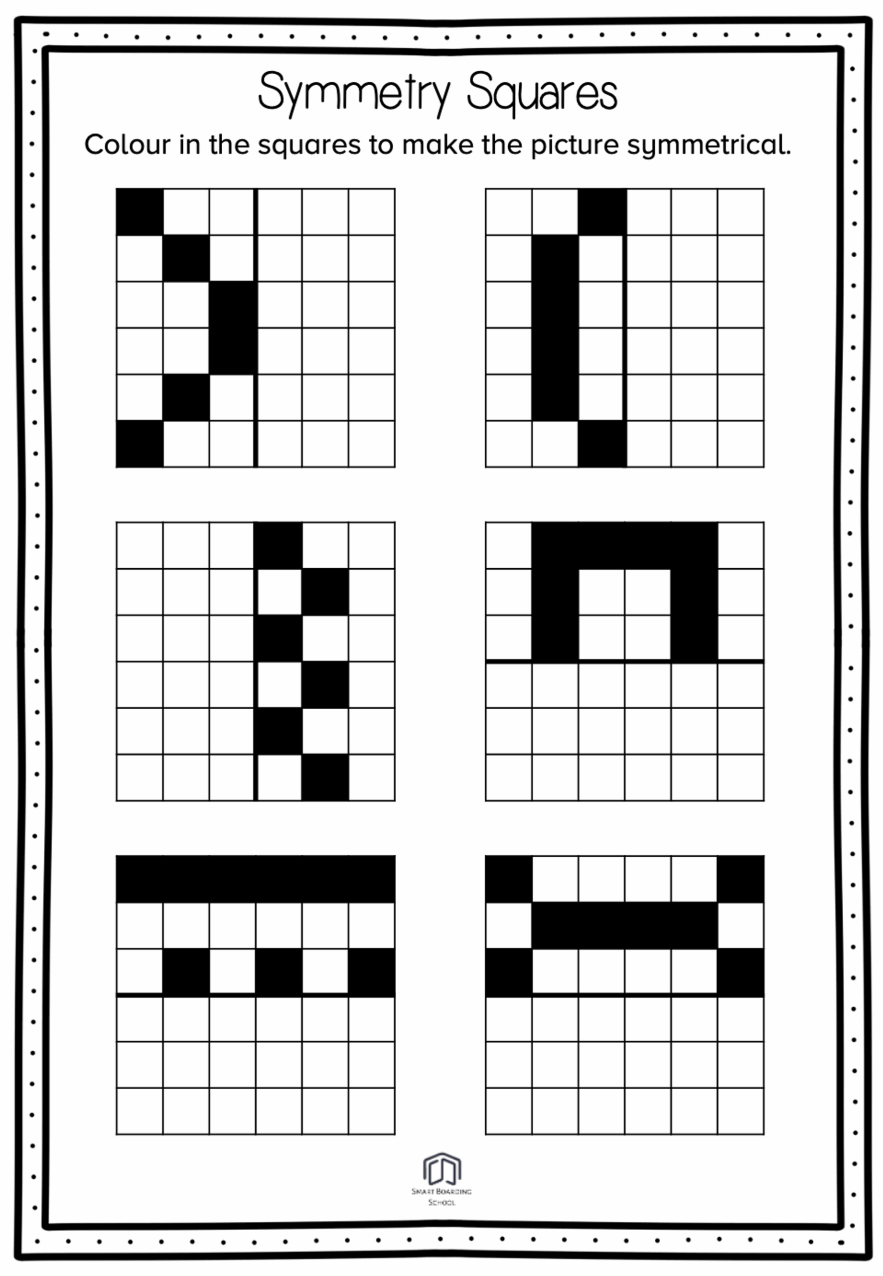 Symmetry Free Worksheets Symmetry Free Worksheets