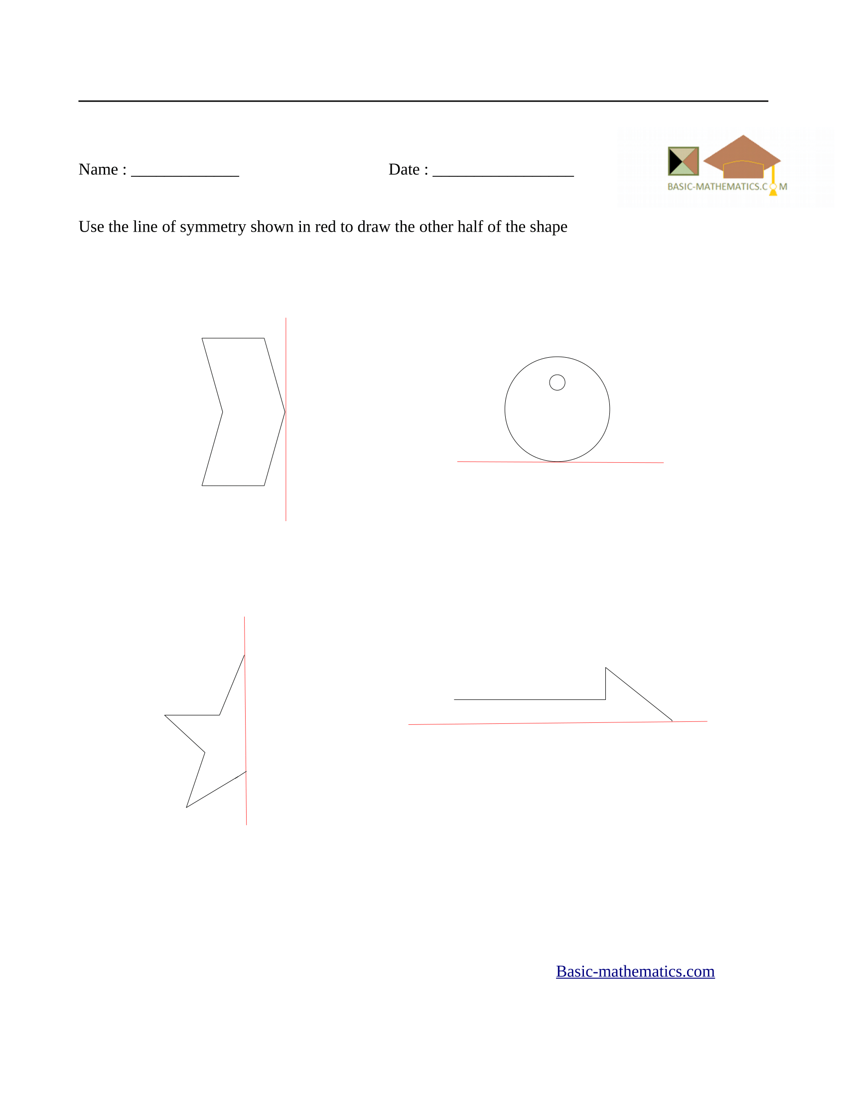 Symmetry Worksheets
