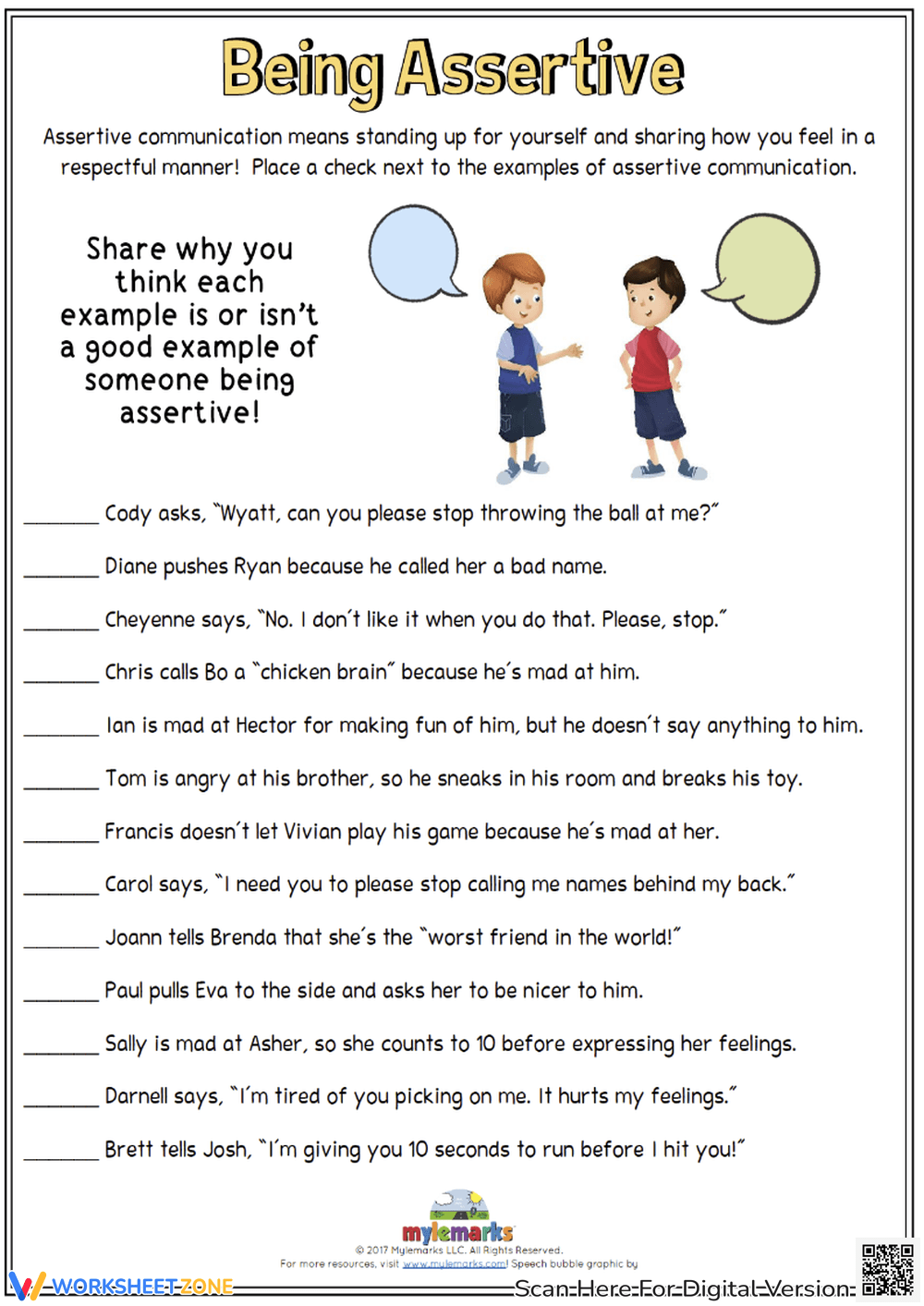 Teaching Communication Skills Worksheets 2025