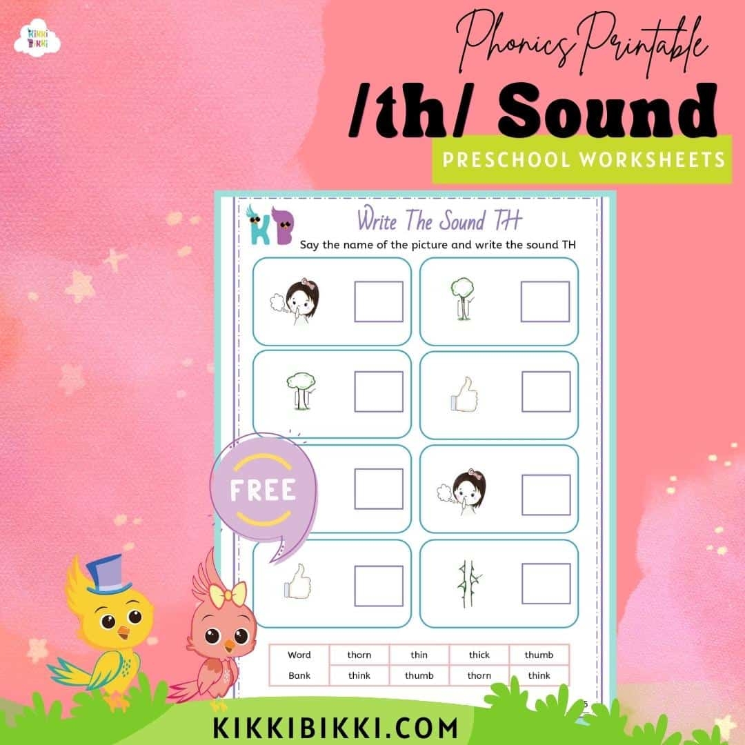 Th Words Kindergarten Worksheet Free Phonics Printable Th Words Kindergarten Worksheet Free Phonics Printable