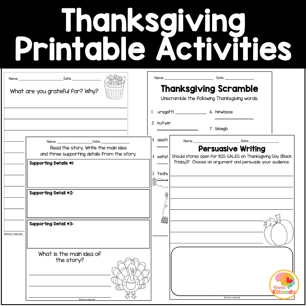 Free Printable Thanksgiving Language Arts Worksheets Free Printable Thanksgiving Language Arts Worksheets