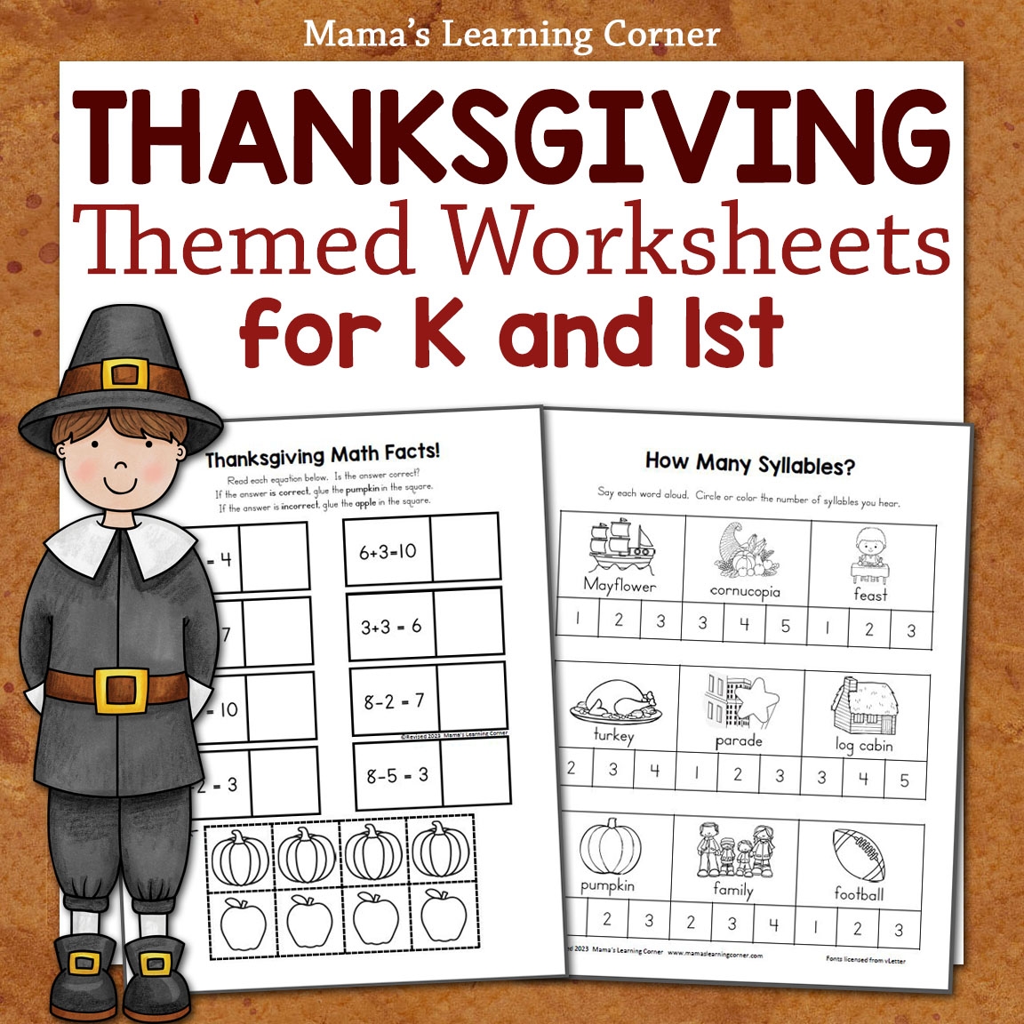 Thanksgiving Preschool Worksheets Free Printable