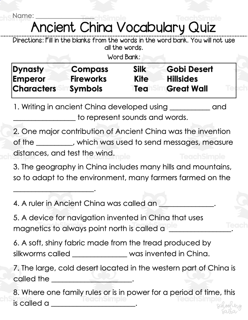 The Dynasties Of Ancient China Worksheet Live Worksheets Worksheets Library