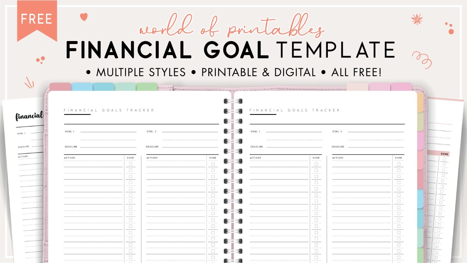 Financial Free Printable Worksheet