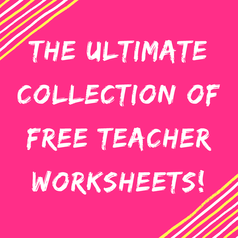 Free Teacher Worksheets Printable