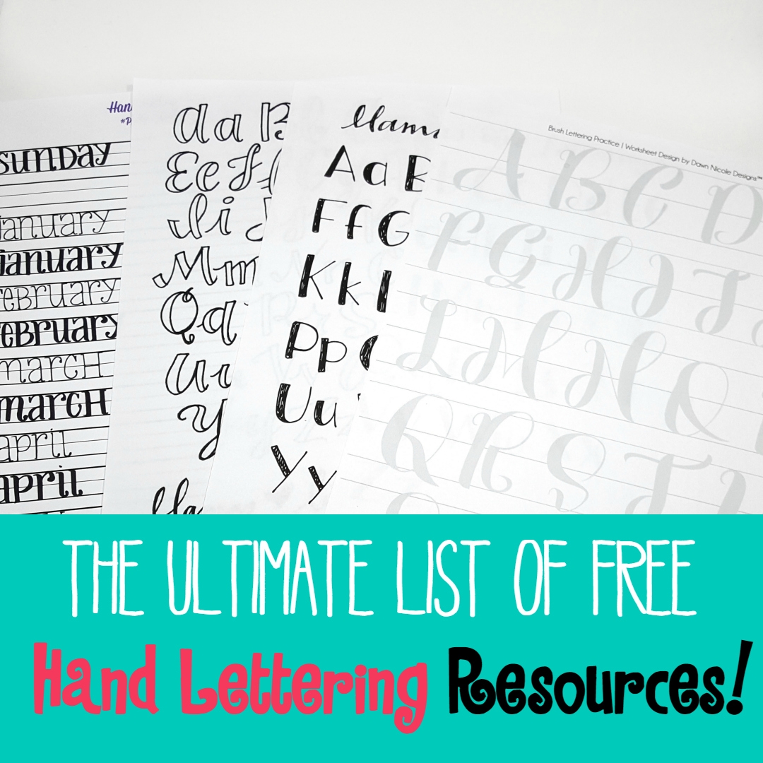 The Ultimate List Of Free Hand Lettering Resources Sublime 