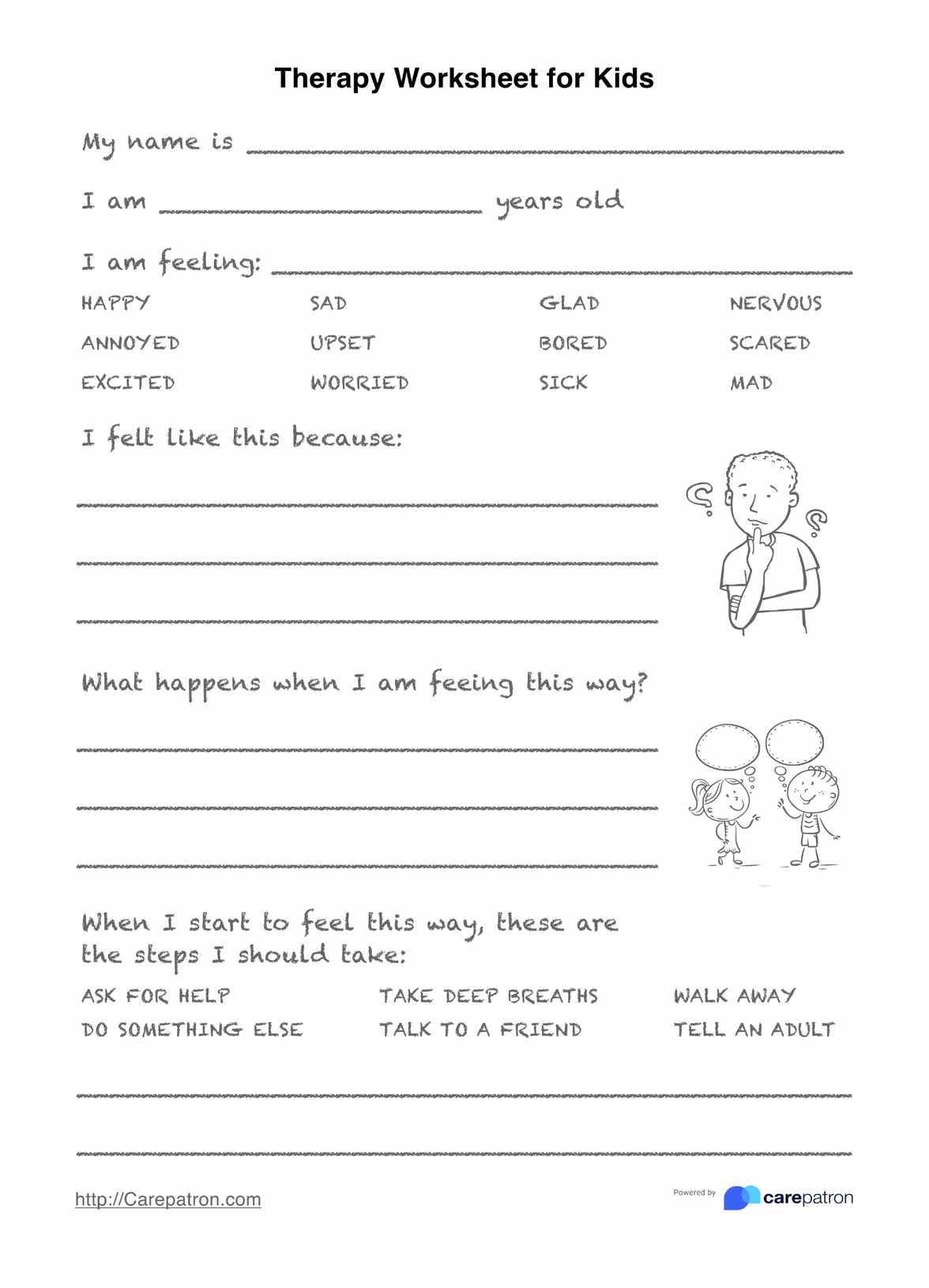 Therapy Worksheets For Kids U0026 Example Free PDF Download Therapy Worksheets For Kids U0026 Example Free PDF Download