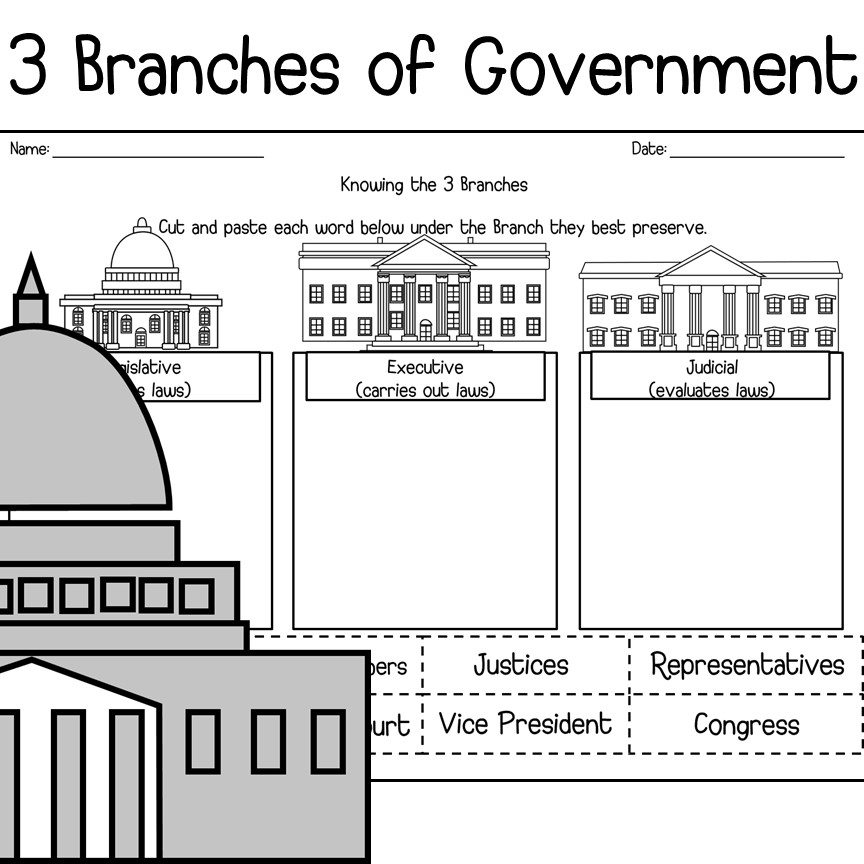 Free Printable U.S. Government Worksheets