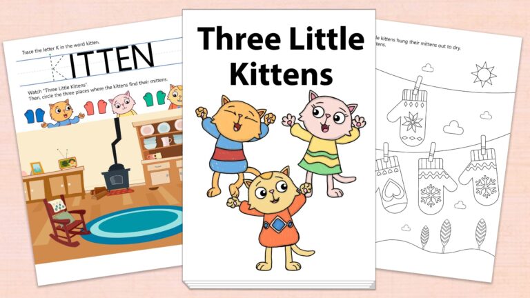 Three Little Kittens Printables Mother Goose Club
