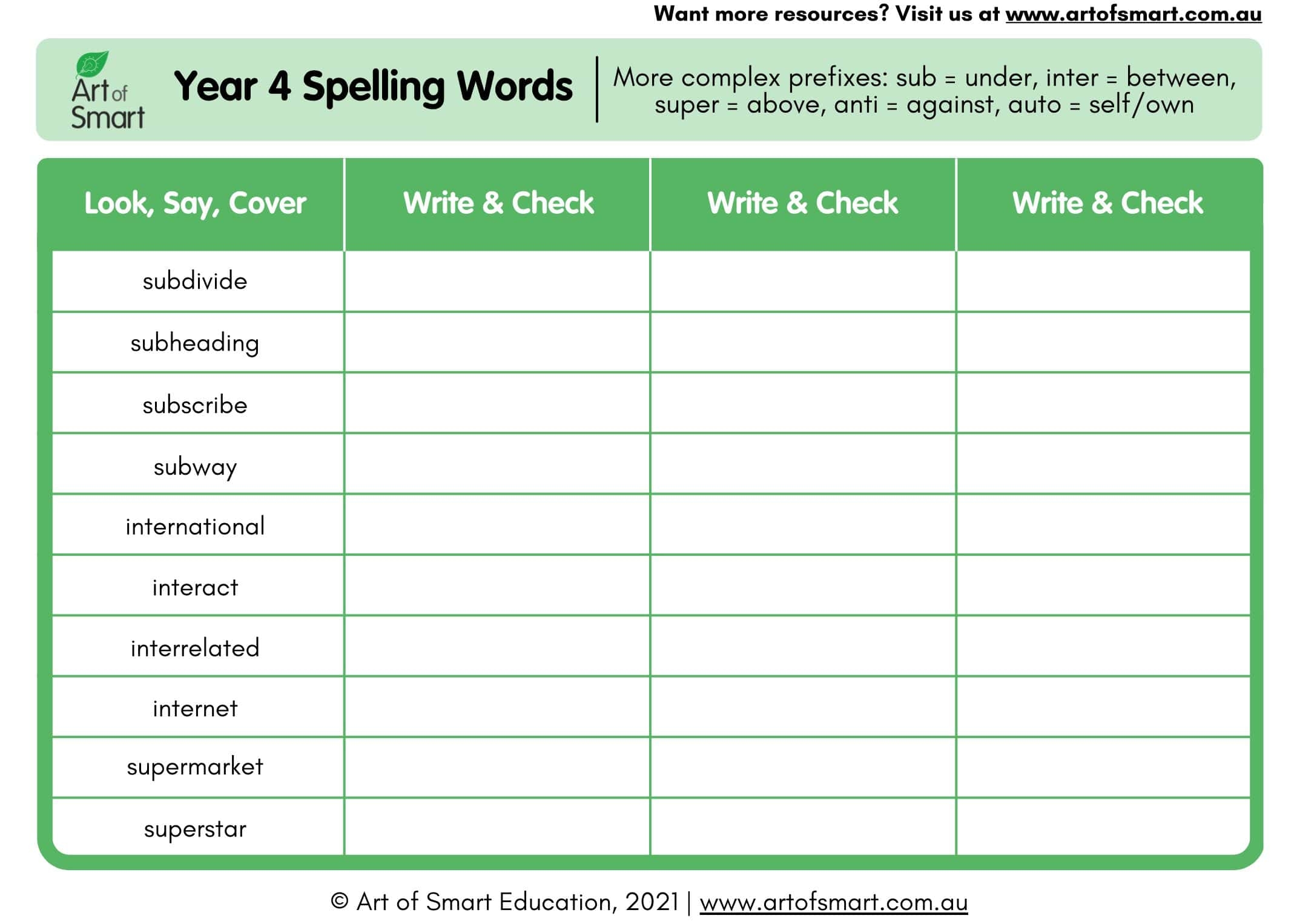 Top 100 List Of Year 4 Spelling Words Curriculum In Australia Top 100 List Of Year 4 Spelling Words Curriculum In Australia